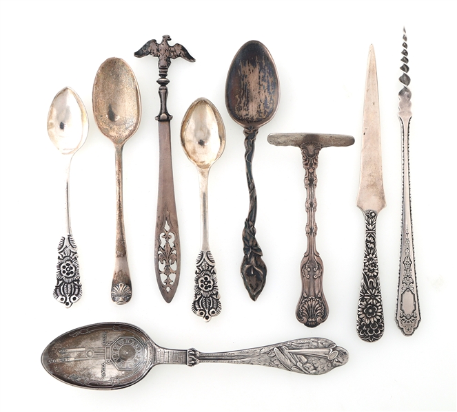 STERLING SILVER SPOONS, SERVING PIECES & LETTER OPENERS