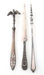 STERLING SILVER SPOONS, SERVING PIECES & LETTER OPENERS