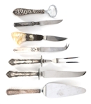 STERLING SILVER WEIGHTED SERVING KNIVES & UTENSILS