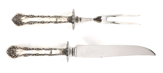 STERLING SILVER WEIGHTED SERVING KNIVES & UTENSILS