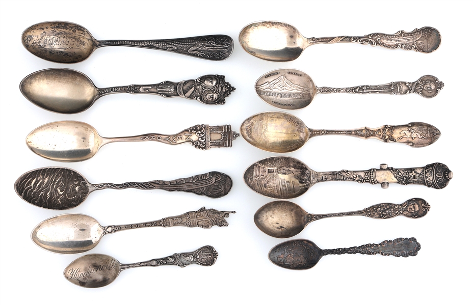 STERLING SILVER SOUVENIR SPOONS 
