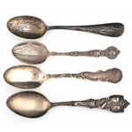 STERLING SILVER SOUVENIR SPOONS 
