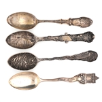 STERLING SILVER SOUVENIR SPOONS 