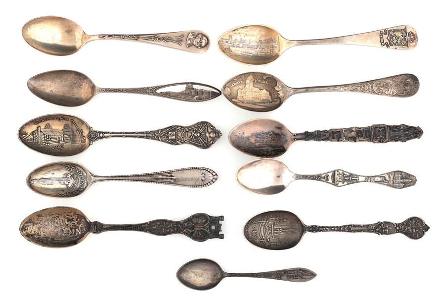 STERLING SILVER SOUVENIR SPOONS 