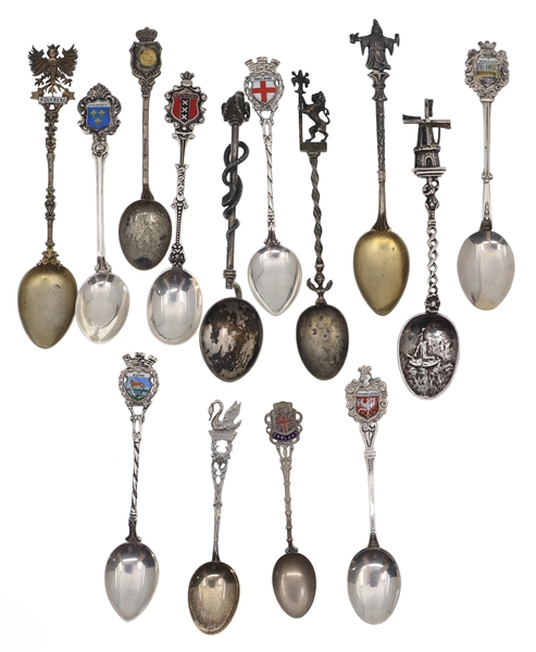 .800 SILVER SOUVENIR SPOONS