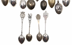 .800 SILVER SOUVENIR SPOONS