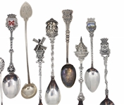 .900 SILVER SOUVENIR & DEMITASSE SPOONS