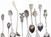 .900 SILVER SOUVENIR & DEMITASSE SPOONS