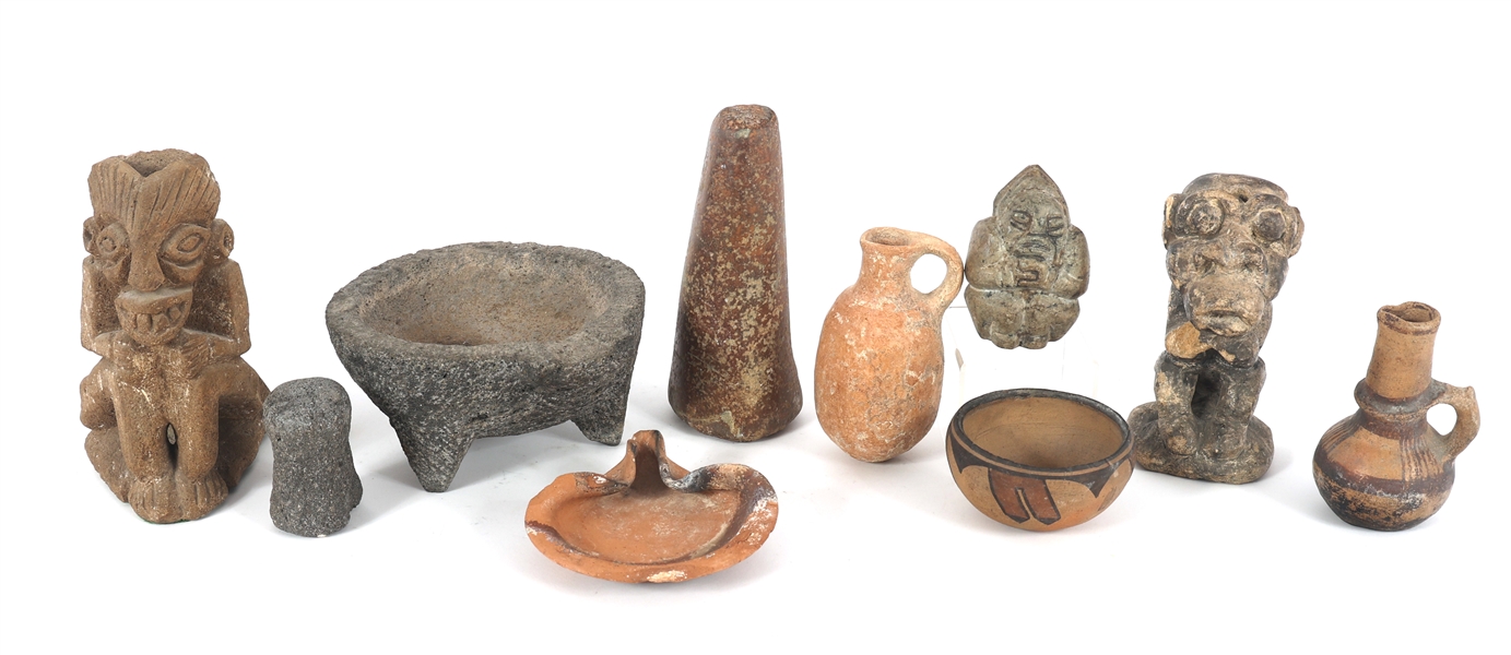 CERAMIC VESSELS, STATUES, & STONE TOOLS