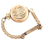 LADIES ELGIN GOLD FILLED CASE POCKET WATCH W/ WRISTBAND