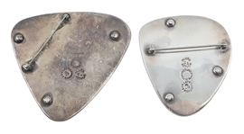 LOS CASTILLOS LA PLUMA TAXCO MODERNIST SILVER BROOCHES