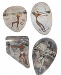 LOS CASTILLOS TAXCO MEXICO MODERNIST STERLING BROOCHES
