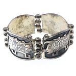MEXICO STERLING SILVER BRACELET & BROOCH PENDANT