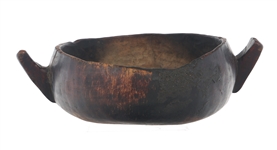AFRICAN CARVED WOOD STOOLS & BOWL