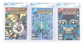 DC CRISIS ON INFINITE EARTHS COMICS #1-12 CGC GRADED