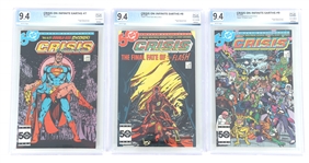 DC CRISIS ON INFINITE EARTHS COMICS #1-12 CGC GRADED