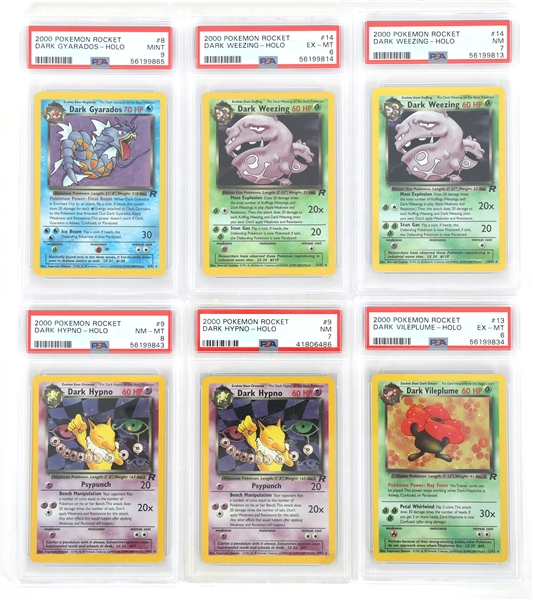 POKEMON 2000 DARK HOLO CARDS PSA GRADED 