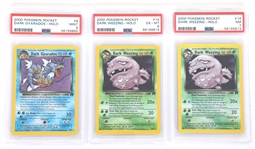 POKEMON 2000 DARK HOLO CARDS PSA GRADED 