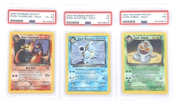 POKEMON 2000 DARK HOLO CARDS PSA GRADED VG TO VF