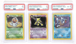 POKEMON 2000 DARK HOLO CARDS PSA GRADED VG TO VF