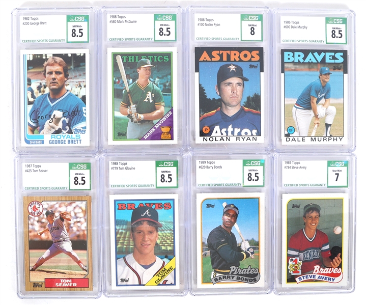 1980S TOPPS BASEBALL CARDS CSG GRADED