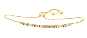18K GOLD 0.72 CTW DIAMOND RIVIERA STYLE TENNIS BRACELET
