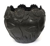 ASIAN BRONZE LOTUS JARDINIERE 