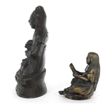 ASIAN METAL SCULPTURES AND CONTAINERS 