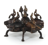 ASIAN METAL SCULPTURES AND CONTAINERS 