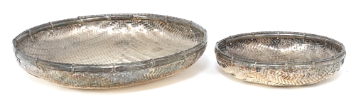 SILVER PLATED WINNOWING BASKETS 