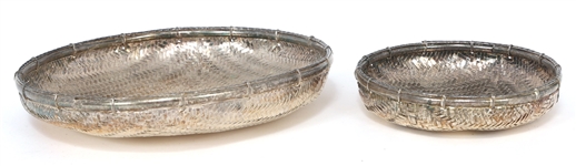 SILVER PLATED WINNOWING BASKETS 