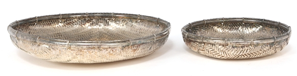 SILVER PLATED WINNOWING BASKETS 