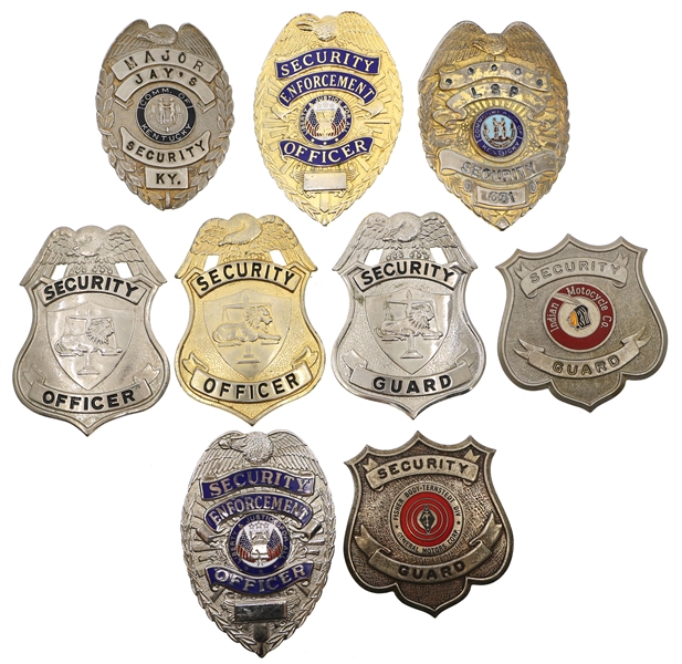 OBSOLETE SECURITY GUARD & OFFICER BADGES