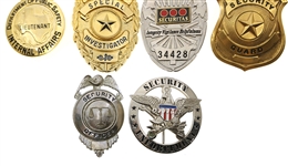OBSOLETE SECURITY GUARD OFFICER BADGES 