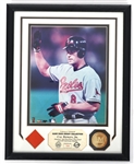 BASEBALL CAL RIPKEN JR GAME-USED JERSEY & FRAMED PHOTO