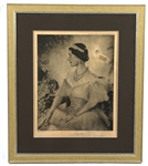 1946 QUEEN ELIZABETH THE QUEEN MOTHER SIGNED PRINT