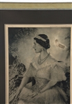 1946 QUEEN ELIZABETH THE QUEEN MOTHER SIGNED PRINT
