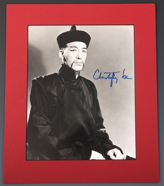 CHRISTOPHER LEE TERROR OF TONGS SIGNED PHOTO