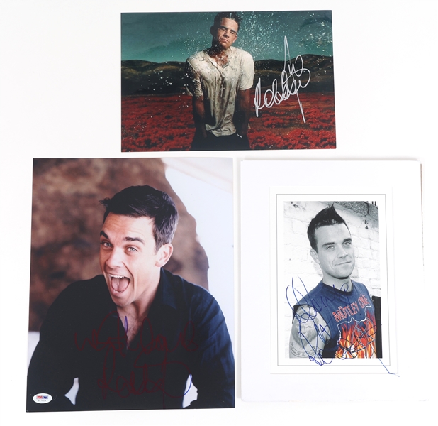 ROBBIE WILLIAMS SIGNED PHOTOS & PRINTS 