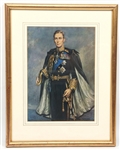 KING GEORGE VI PRINT ARTIST SIGNED BY FRANK E BERESFORD