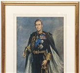 KING GEORGE VI PRINT ARTIST SIGNED BY FRANK E BERESFORD