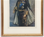 KING GEORGE VI PRINT ARTIST SIGNED BY FRANK E BERESFORD