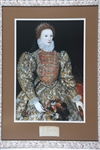 QUEEN ELIZABETH I FRAMED SIGNATURE & PRINT 