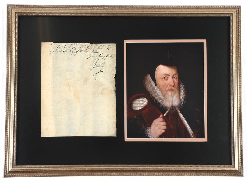 WILLIAM CECIL 1ST BARON BURGHLEY AUTOGRAPH LETTER