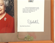 106th BIRTHDAY CARD FROM QUEEN ELIZABETH II 2000