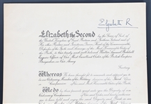 QUEEN ELIZABETH II PRINCE HENRY SIGNED ROYAL DOCUMENT