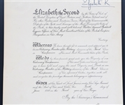 QUEEN ELIZABETH II PRINCE HENRY SIGNED ROYAL DOCUMENT