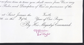QUEEN ELIZABETH II AUTOPEN SIGNED DOCUMENT