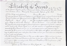 QUEEN ELIZABETH II AUTOPEN SIGNED DOCUMENT