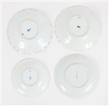 MEISSEN PORCELAIN TEA CUPS & SAUCERS